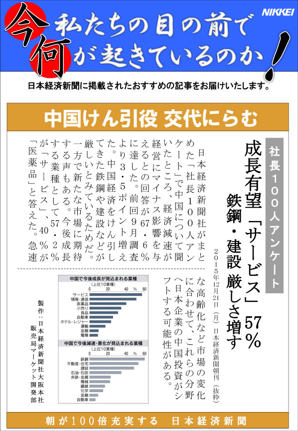 日本経済新聞MORI・MORIニュース　121号です。